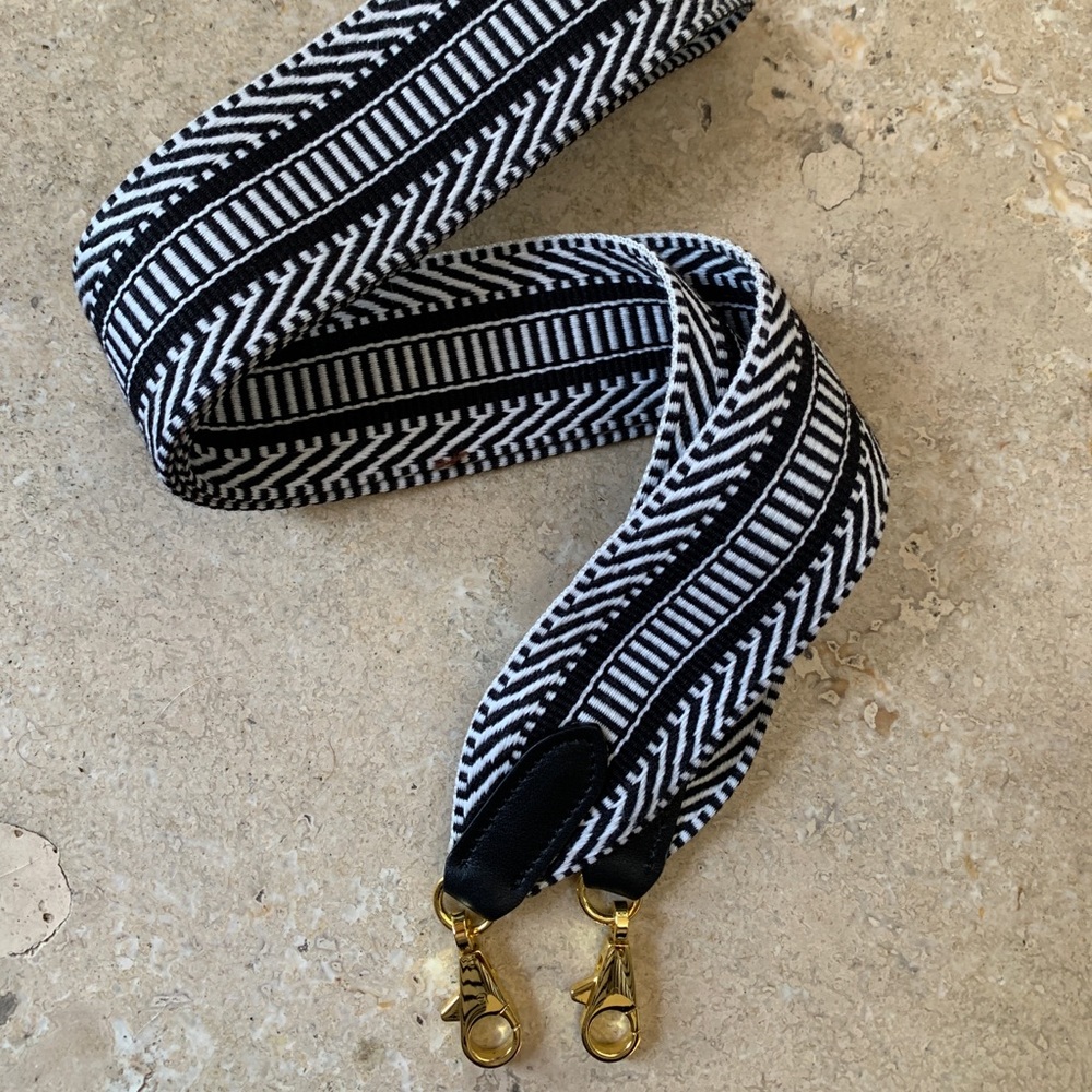 Black Canvas Shoulder Cavale Sangle Strap
